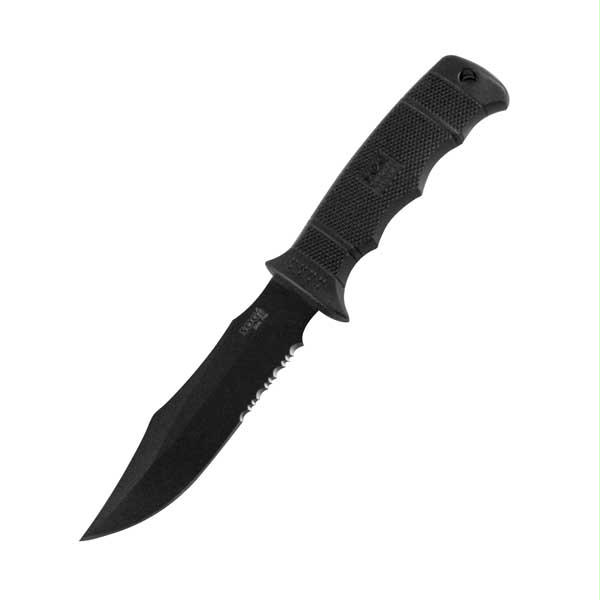 SOG M37K SEAL Pup Fixed 4.75" Powder Coated Combo Blade, GRN Handles