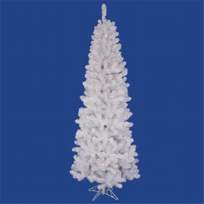 Vickerman A103247LED 4.5 ft. x 24 in. Christmas Tree White Salem Pencil 110LE...