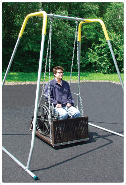 Picture of Sport Play 381-404H Wheelchair Swing with Frame Adult Platform- To fro Hanger