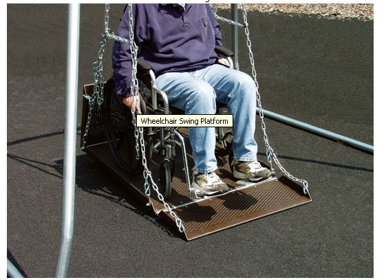 Picture of Sport Play 382-408 Wheelchair Swing Platform - Adult