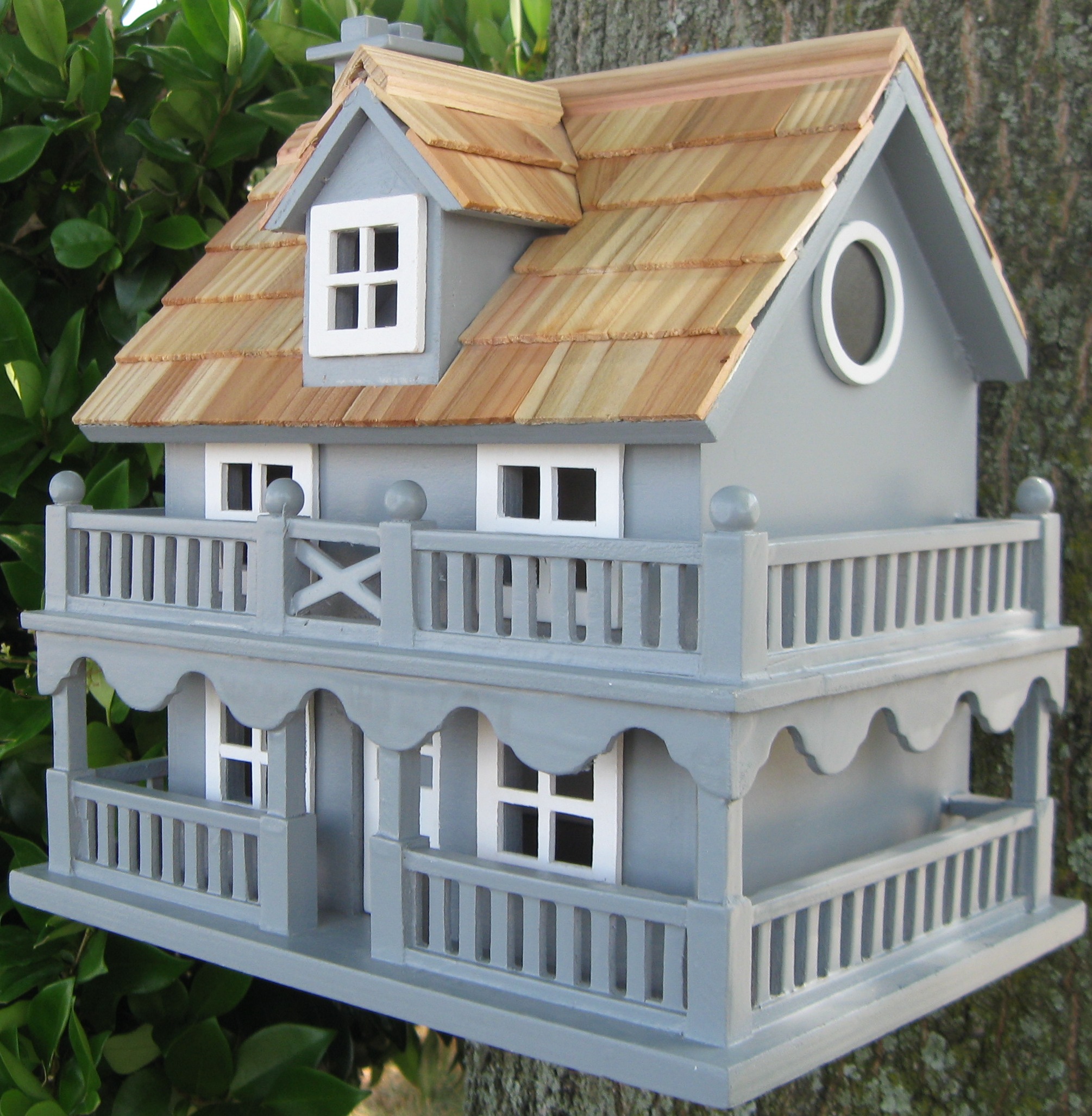 Picture of Home Bazaar HB-6102PHBS Novelty Cottage Birdhouse- Classic Series -Blue