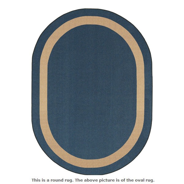 1479E-08 Portrait Seaside 7 ft.7 in. Round  WearOn Nylon Machine Tufted- Cut Pile Educational Rug