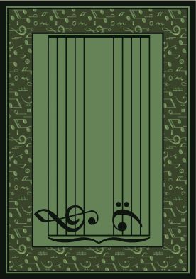 Fully Staffed Sage 3 ft.10 in. x 5 ft.4 in.  WearOn Nylon Machine Tufted- Cut Pile Educational Rug
