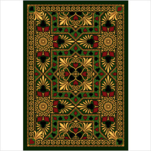 1507B-03 Jackpot Emerald 3 ft.10 in. x 5 ft.4 in. WearOn Nylon Machine Tufted- Cut Pile Gaming and Entertainment Rug