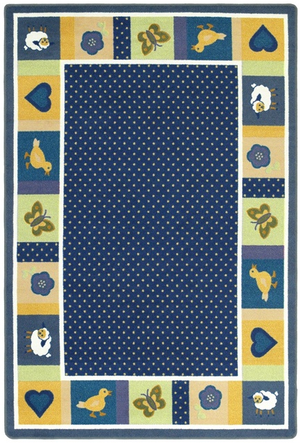 Seeing Spots Bold 5 ft.4 in. x 7 ft.8 in. WearOn Nylon Machine Tufted- Cut Pile Just for Kids Rug