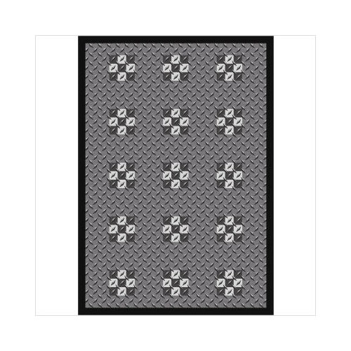 Picture of Joy Carpets 1514C Finish Line 5 ft.4 in. x 7 ft.8 in.  WearOn Nylon Machine Tufted- Cut Pile Sports Rug