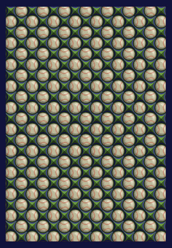 Picture of Joy Carpets 1522C-03 Bases Loaded Spring Training 5 ft.4 in. x 7 ft.8 in.  WearOn Nylon Machine Tufted- Cut Pile Sports Rug