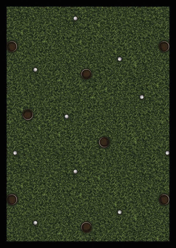 Picture of Joy Carpets 1523D Back Nine 7 ft.8 in. x 10 ft.9 in.  WearOn Nylon Machine Tufted- Cut Pile Sports Rug