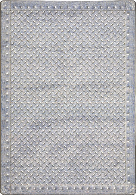 Picture of Joy Carpets 1504B-03 Diamond Plate Lead 3 ft.10 in. x 5 ft.4 in.  WearOn Nylon Machine Tufted- Cut Pile Whimsy Rug