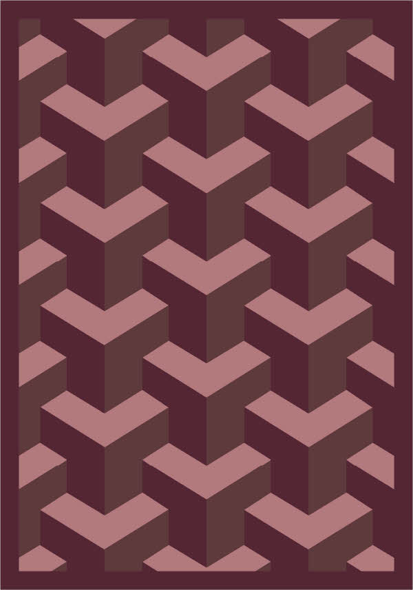 Picture of Joy Carpets 1505D-05 Rooftop Plum 7 ft.8 in. x 10 ft.9 in.  WearOn Nylon Machine Tufted- Cut Pile Whimsy Rug