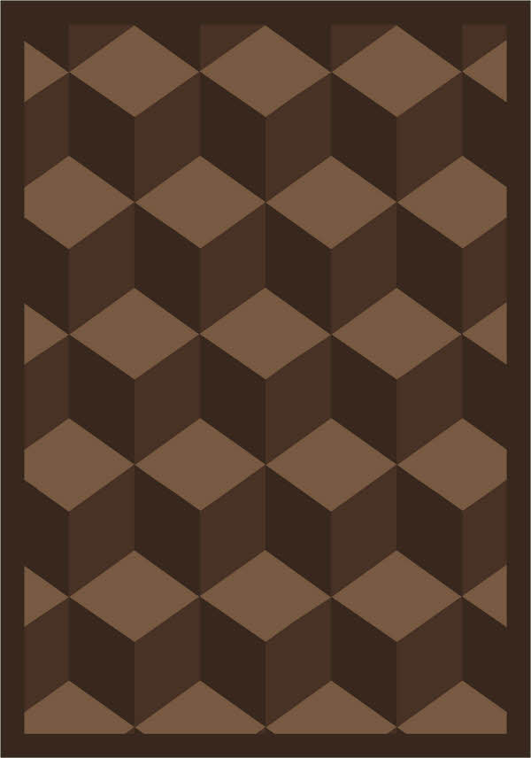 Picture of Joy Carpets 1508B-03 Highrise Chocolate 3 ft.10 in. x 5 ft.4 in.  WearOn Nylon Machine Tufted- Cut Pile Whimsy Rug