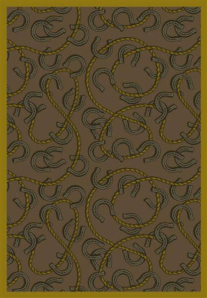 Picture of Joy Carpets 1512B-02 Rodeo Dark Dust 3 ft.10 in. x 5 ft.4 in.  WearOn Nylon Machine Tufted- Cut Pile Whimsy Rug