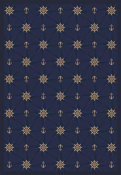 Mariners Tale Navy Whimsy Rug - 3 ft.10 in. x 5 ft.4 in.