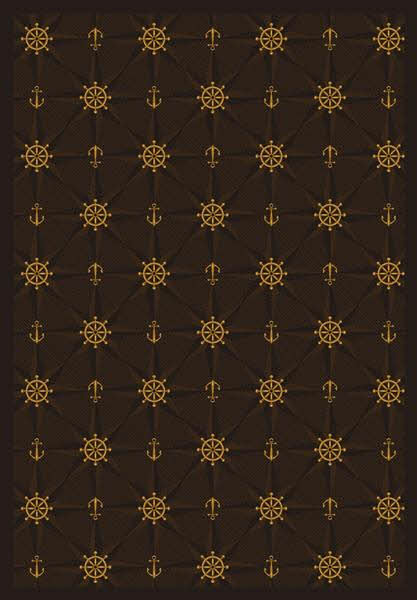 Mariners Tale Chocolate Whimsy Rug - 3 ft.10 in. x 5 ft.4 in.