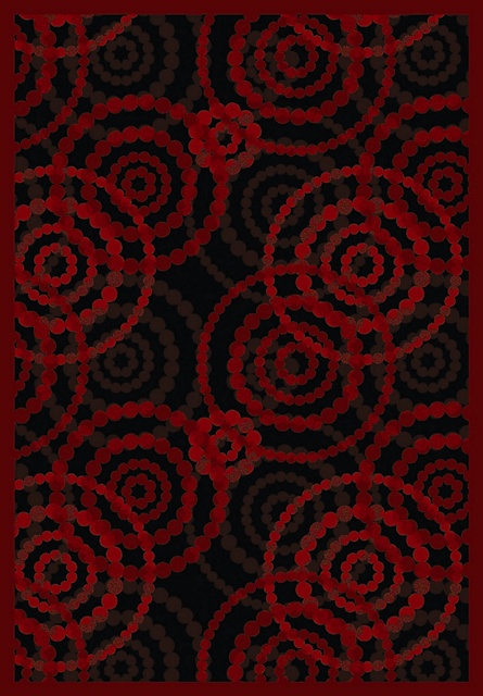 1517D-01 Dottie Ruby 7 ft.8 in. x 10 ft.9 in. WearOn Nylon Machine Tufted- Cut Pile Whimsy Rug