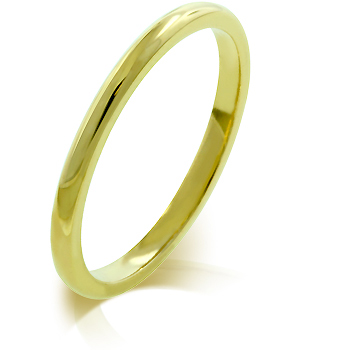 Picture of Kate Bissett R08037GV-V00-09 2mm IPG Gold Plated Stainless Steel Wedding Band