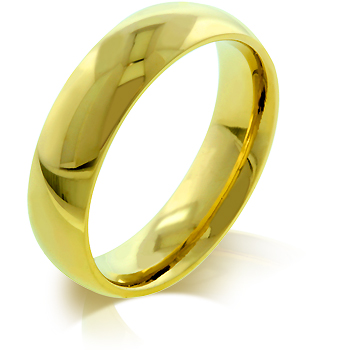 Picture of Kate Bissett R08038GV-V00-06 5mm IPG Gold Plated Stainless Steel Wedding Band