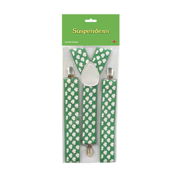 Picture of Beistle 30804 Shamrock Suspenders - Pack of 12