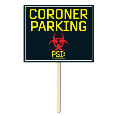 Picture of Beistle 54907 Coroner Parking Yard Sign - Pack of 6