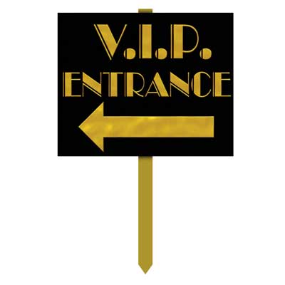 Picture of Beistle 54912 VIP Entrance Yard Sign - Pack of 6