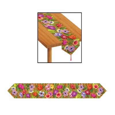 Picture of Beistle 57189 Printed Luau Table Runner - Pack of 12