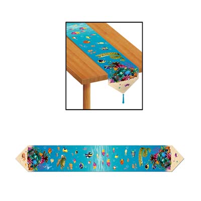 Picture of Beistle 57190 Printed Under The Sea Table Runner - Pack of 12