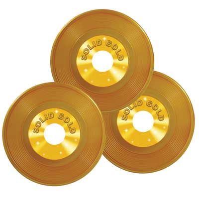 DDI 1906725 Gold Plastic Records Case of 12