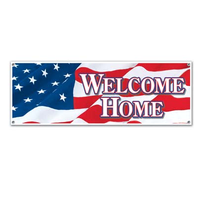 Picture of Beistle 57722 Welcome Home Sign Banner - Pack of 12