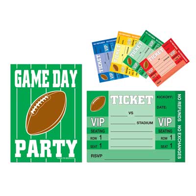 Picture of Beistle 58249 Game Day Football Invitations - Pack of 12