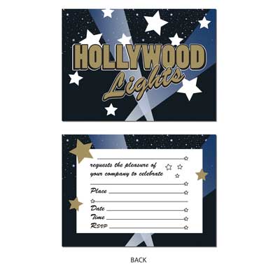 Picture of Beistle 58260 Hollywood Lights Invitations - Pack of 12