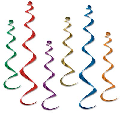 Picture of Beistle 50065-ASST Twirly Whirlys - Pack of 6
