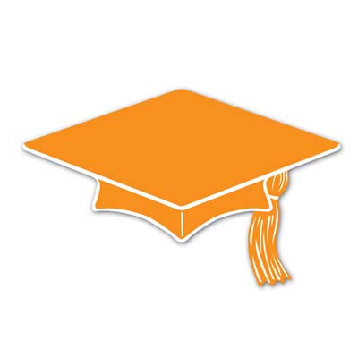 Picture of Beistle 54197-O Mini Grad Cap Cutouts - Pack of 24