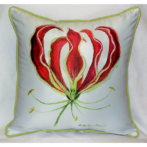 Red Lily Art Only Pillow 18''x18''