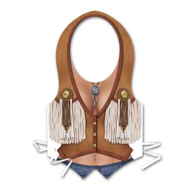 Beistle 66246 Cowgirl-Weste aus Kunststoff - 48 Stück - Bild 1 von 1