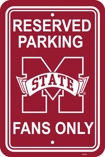 Picture of Fremont Die 50242 12&amp;apos;&amp;apos; X 18&amp;apos;&amp;apos; Plastic Parking Sign  - Mississippi State Bulldogs