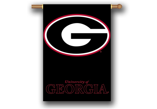 BSI Indoor Outdoor Sports Banner Georgia Bulldogs 2-Sided 28" X 40" Banner with Pole Sleeve