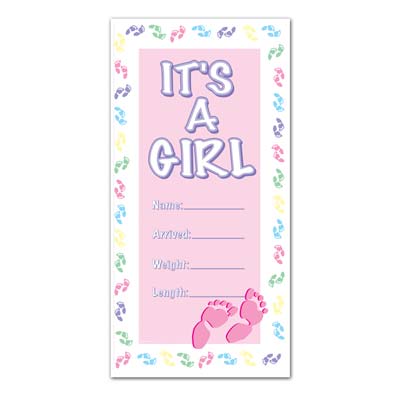 Picture of Beistle 57312 It&apos;s A Girl Door Cover - Pack of 12