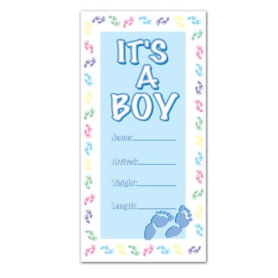 Picture of Beistle 57313 It&apos;s A Boy Door Cover - Pack of 12