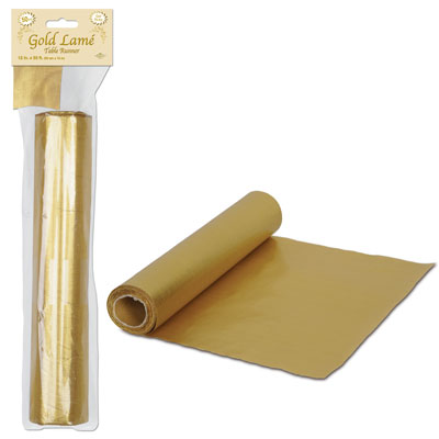 Picture of Beistle 57601-GD Gold LamT Table Runner - Pack of 6
