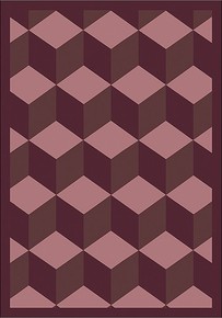 Picture of Joy Carpets 1508B-05 Highrise Plum 3 ft.10 in. x 5 ft.4 in.  WearOn Nylon Machine Tufted- Cut Pile Whimsy Rug