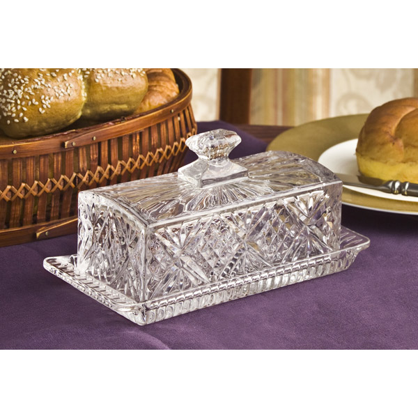 Picture of Godinger 25937 Crystal Covered Butter Dish  Dublin