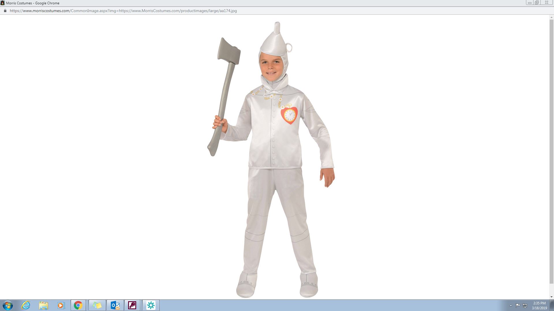 Picture of Costumes For All Occasions Aa174Md Tin Man Child Costume Medium