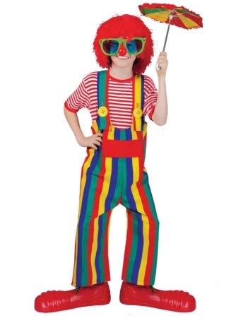 Picture of Costumes For All Occasions Ff60679 Stripped Clown Overalls Ch Lg