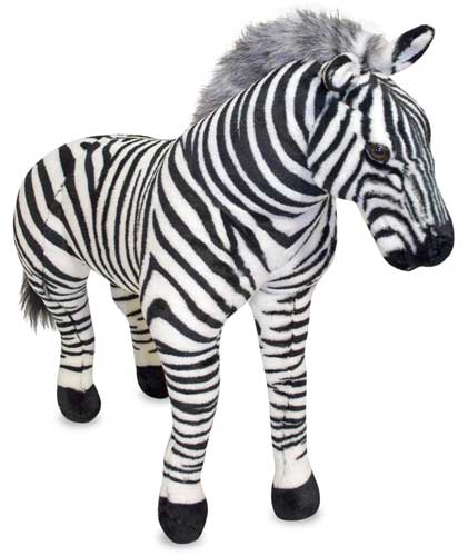 Mellisa n Doug 2184 39W x 10.5D x 33H Zebra Plush Stuffed Animal