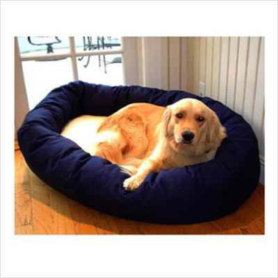 Picture of Majestic Pet 788995612223 24 in. Small Bagel Bed- Blue and Sherpa