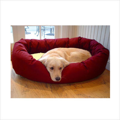 Picture of Majestic Pet 788995612247 24 in. Small Bagel Bed- Burgundy and Sherpa
