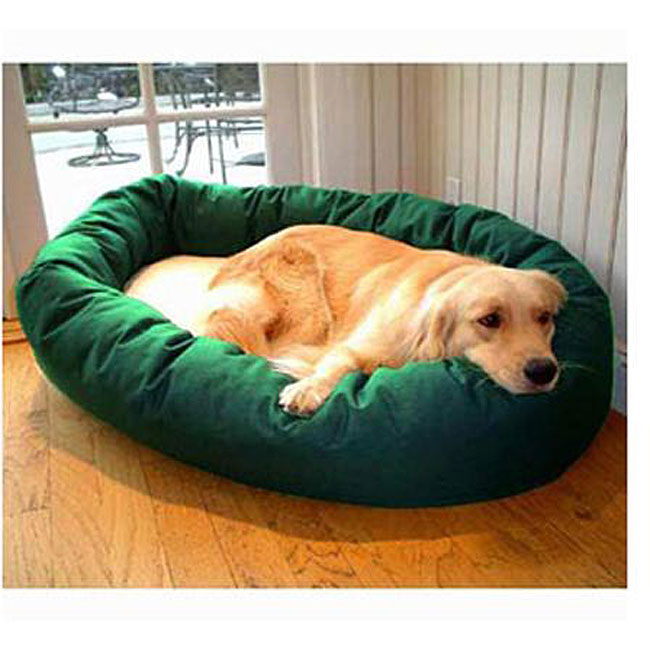 Picture of Majestic Pet 788995612438 40 in. Large Bagel Bed- Green and Sherpa