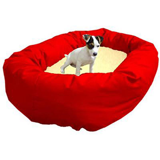 Picture of Majestic Pet 788995612513 52 in. Extra Large Bagel Bed- Red and Sherpa