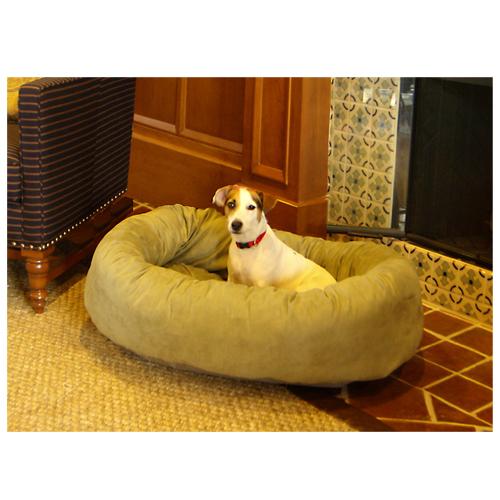 Picture of Majestic Pet 78899567206 24 in. Bagel Dog Pet Bed Suede Sage