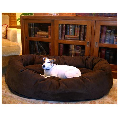 Picture of Majestic Pet 78899567301 32 in. Bagel Dog Pet Bed Suede Chocolate